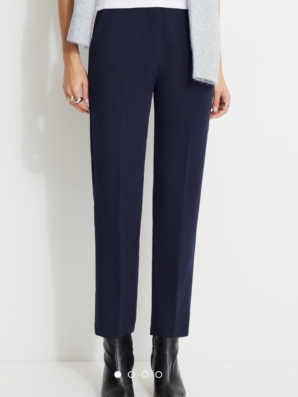 NWT Dynamite Navy Slim Ankle Pant Trousers Emily Tailored Size 4